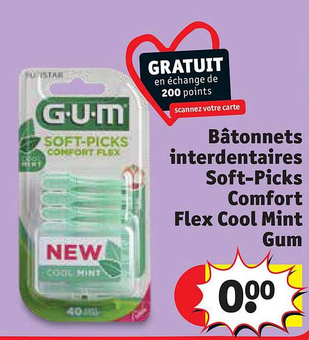 bâtonnets interdentaires soft-picks comfort flex cool mint gum