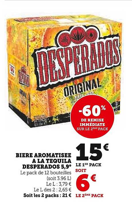 bière aromatisée à la tequila desperados 5,9°