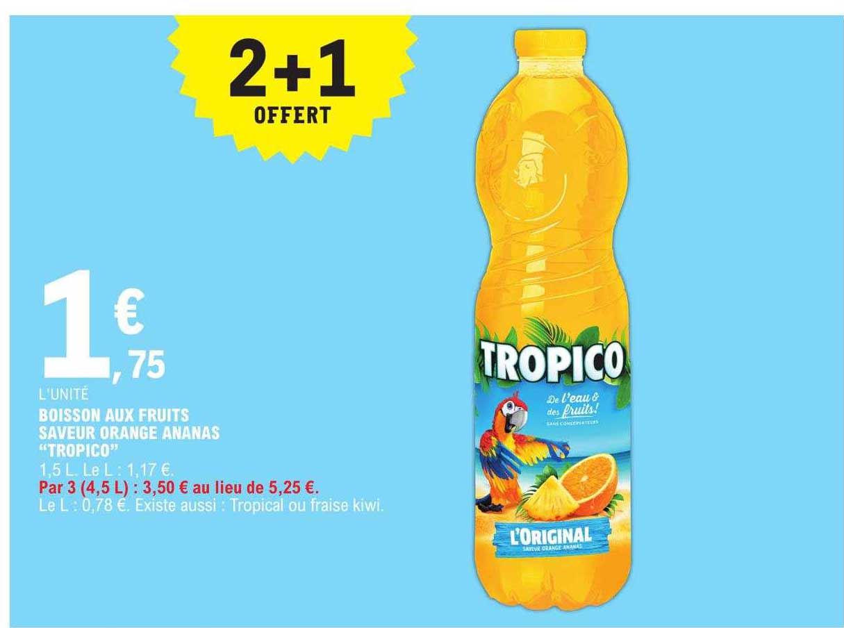 Boisson Aux Fruits Saveur Orange Ananas "tropico"