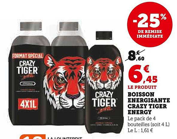 boisson énergisante crazy tiger energy
