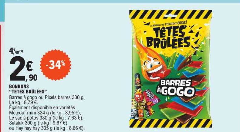 bonbons "têtes brûlées"