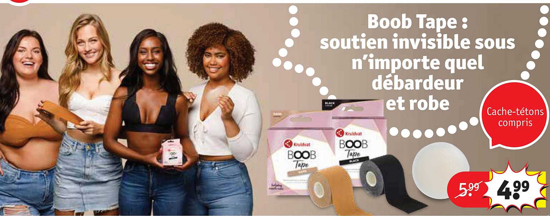 boob tape : soutien invisible sous n'importe quel débardeur et robe