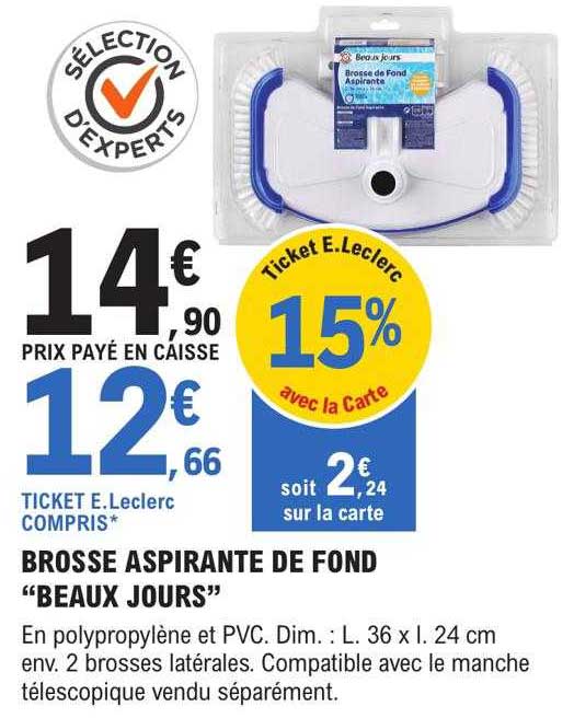 brosse aspirante de fond "beaux jours"