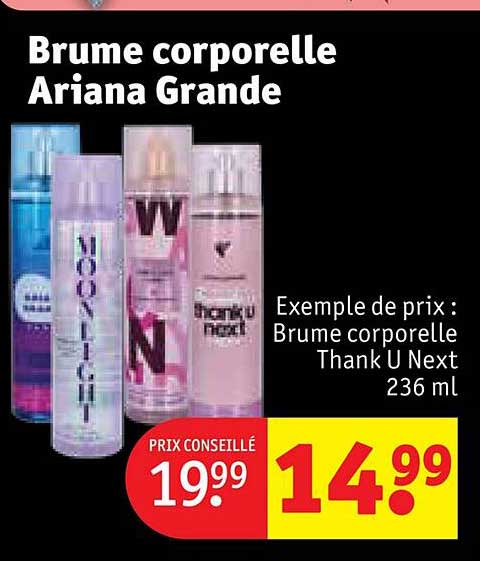 brume corporelle ariana grande