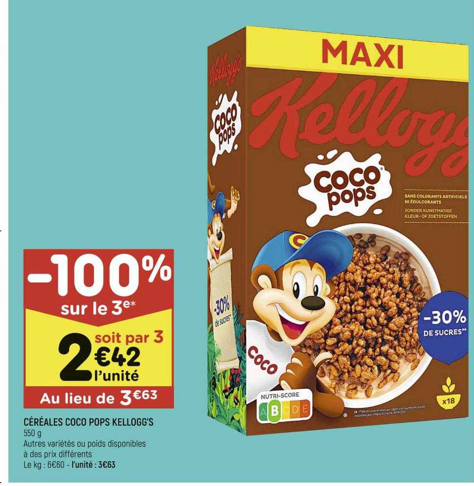 céréales coco pops kellogg's