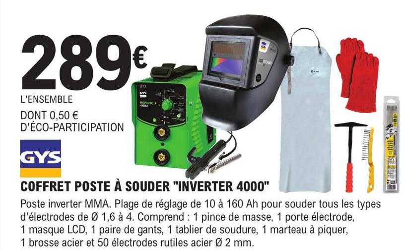 coffret poste à souder "inverter 4000" gys