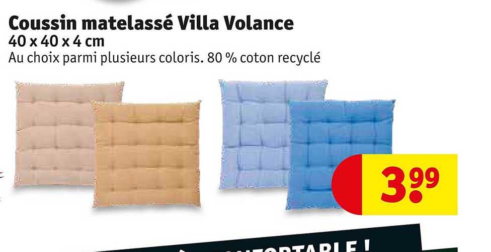 coussin matelassé villa volance