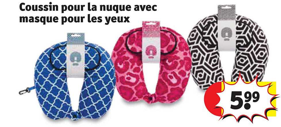 coussin pour la nuque avec masque pour les jeux