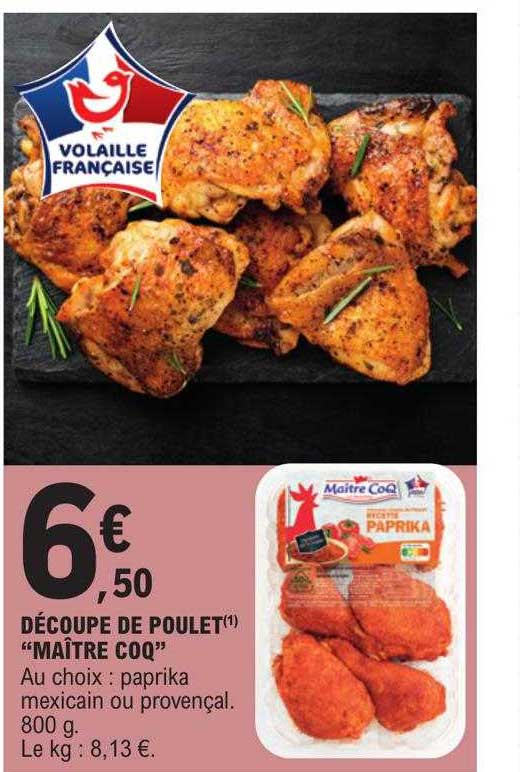découpe de poulet "maître coq"