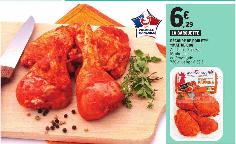 découpe de poulet "maître coq"