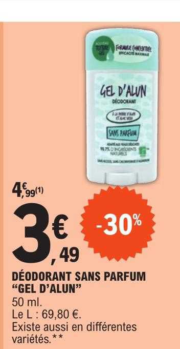 Déodorant Sans Parfum "gel D'alun"