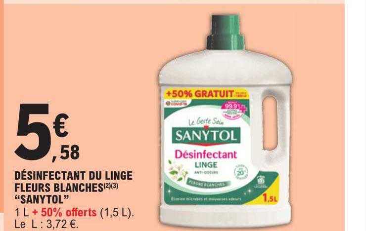 Désinfectant Du Linge Fleurs Blanches "sanytol"