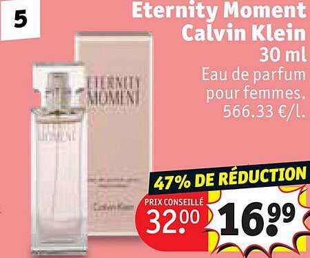 eau de parfum pour femmes eternity moment calvin klein 30 ml
