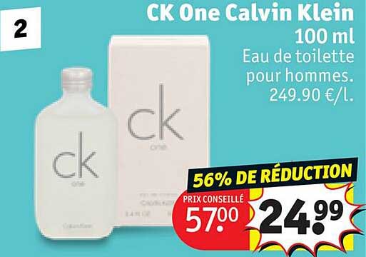eau de toilette pour hommes ck one calvin klein 100 ml