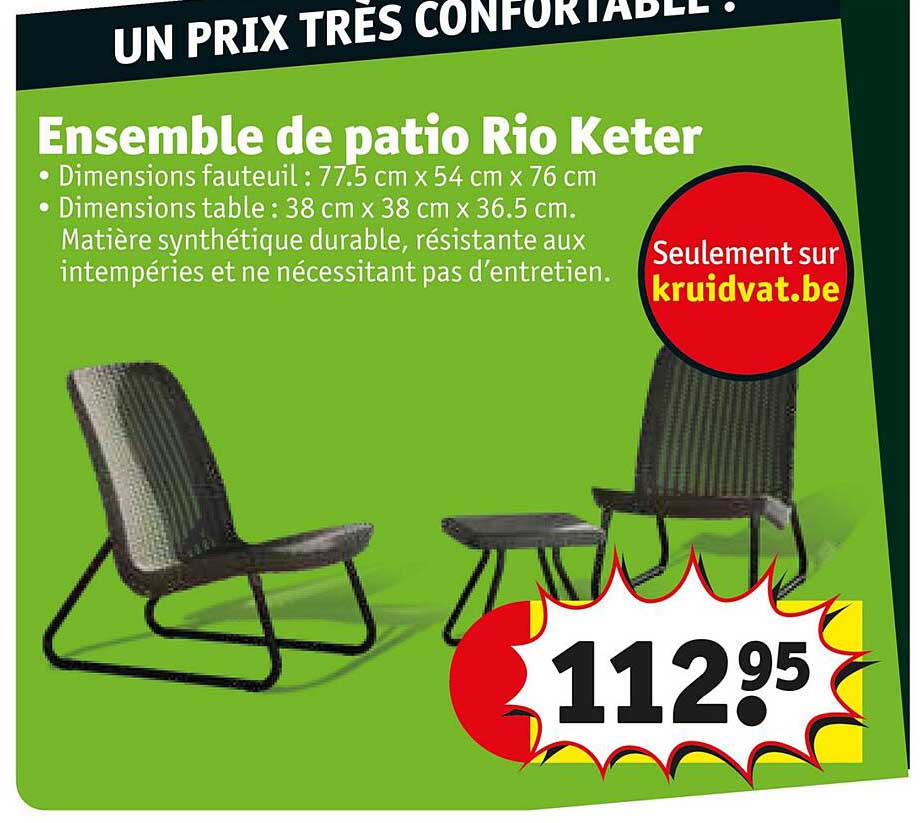 Ensemble De Patio Rio Keter