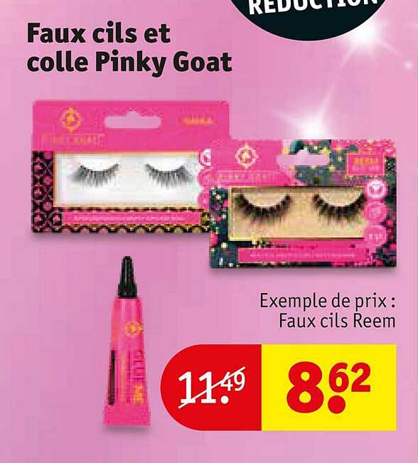 faux cils et colle pinky goat