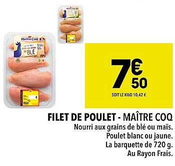 filet de poulet - maître coq