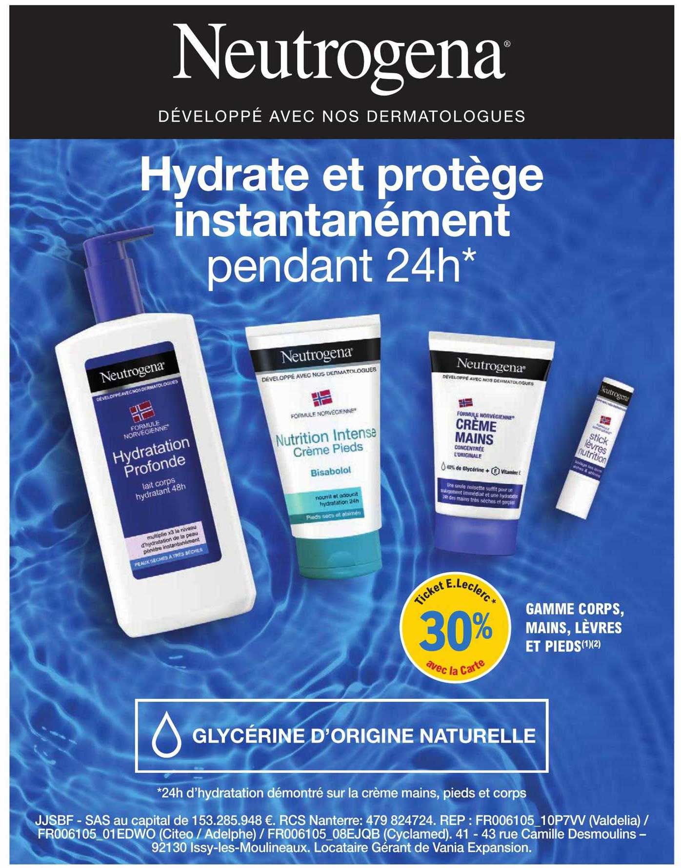 Gamme Corps, Mains, Lèvres Et Pieds Neutrogena