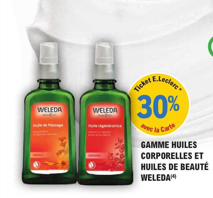 gamme huiles corporelles et huiles de beauté weleda