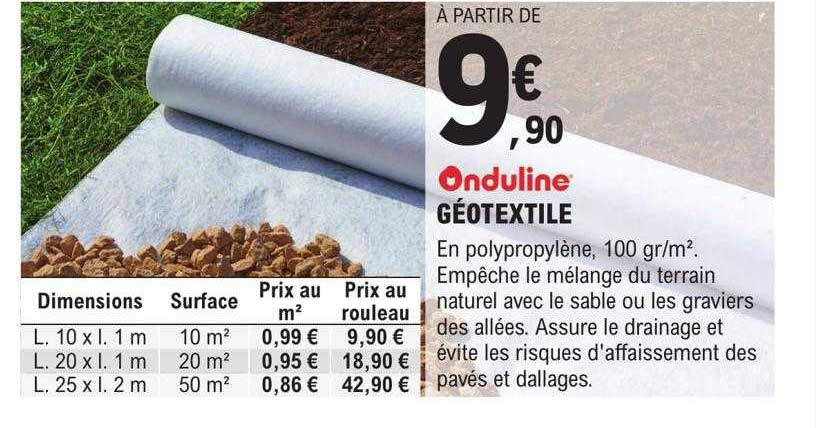 Géotextile Onduline