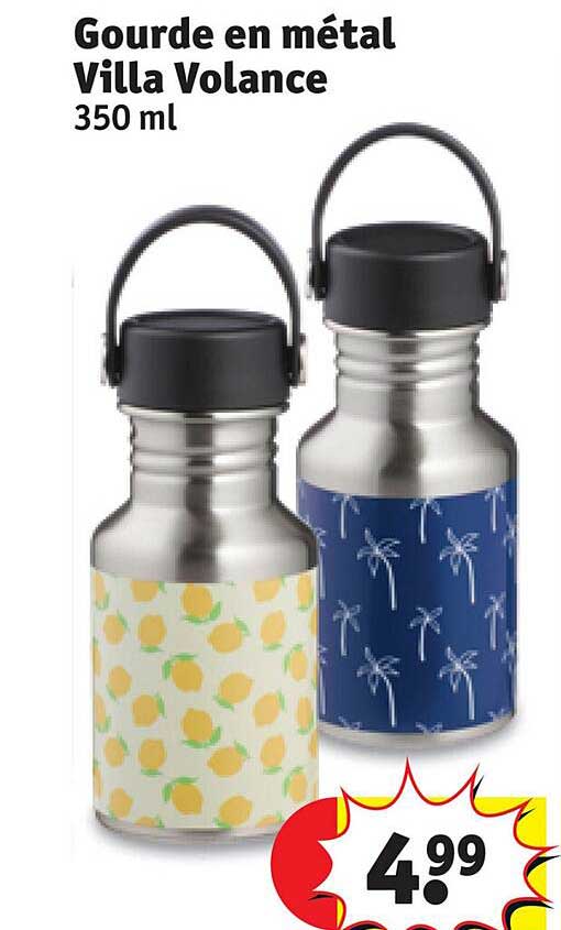 gourde en métal villa volance