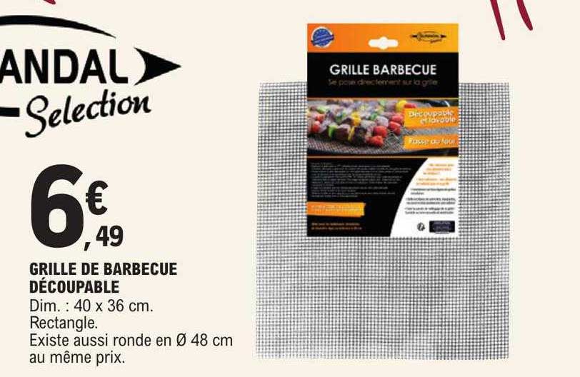 grille de barbecue découpable