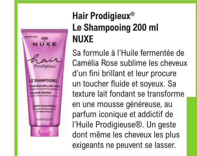 hair prodigieux le shampooing 200ml nuxe