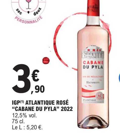Igp Atlantique Rosé "cabane Du Pyla" 2022