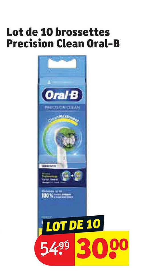 lot de 10 brossettes précision clean oral-b
