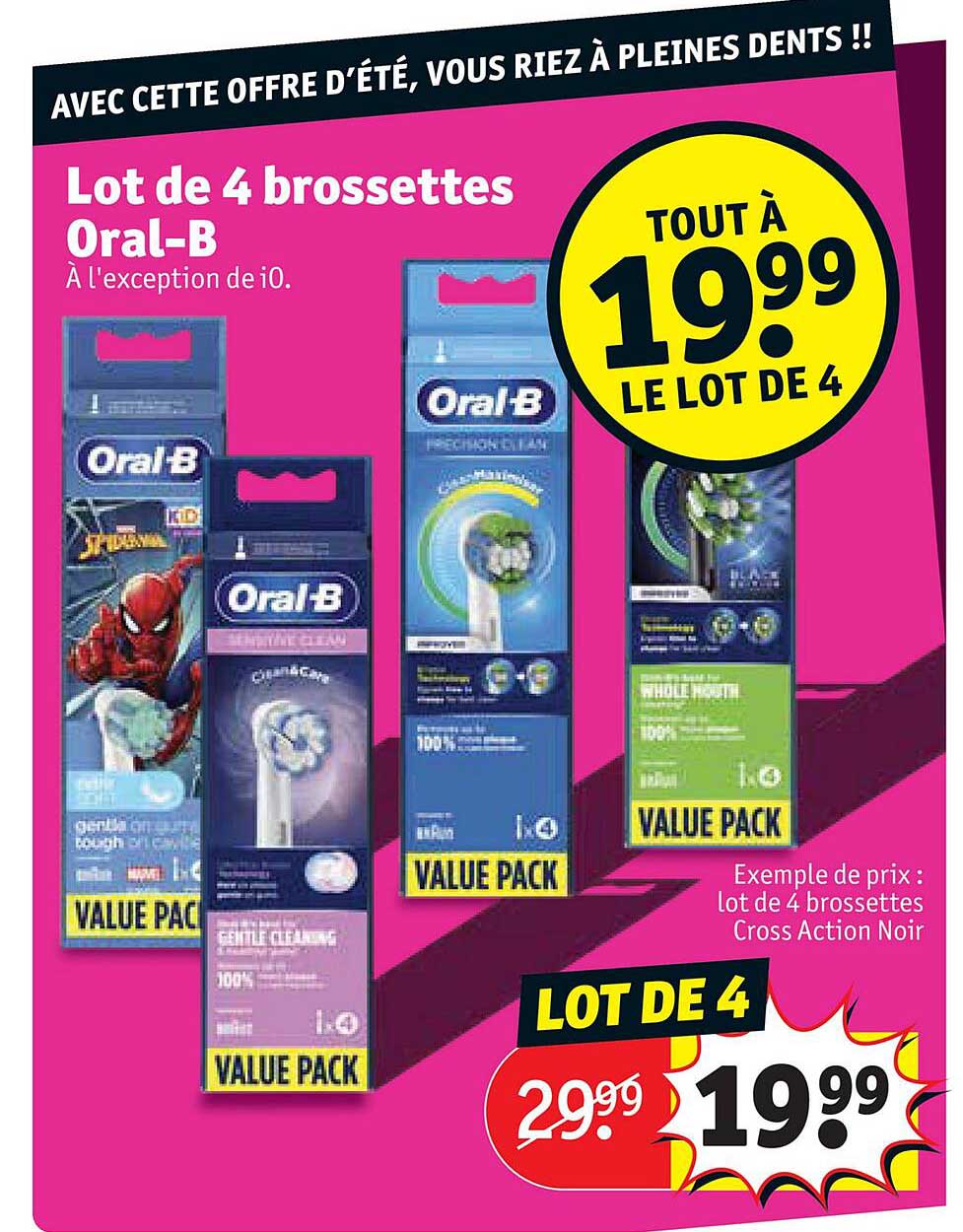 lot de 4 brossettes oral-b