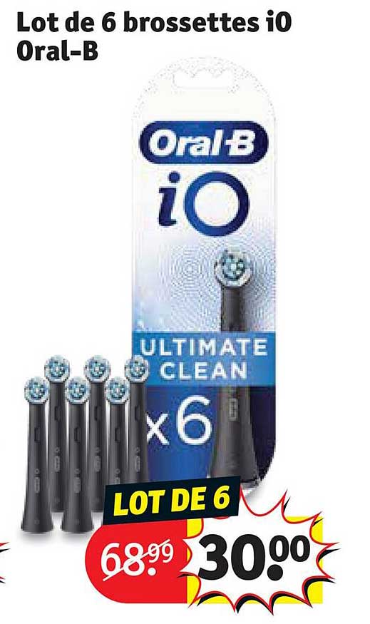 lot de 6 brossettes i0 oral-b