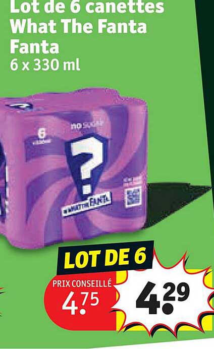 lot de 6 canettes what the fanta