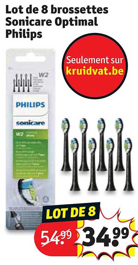 lot de 8 brossettes sonicare optimal philips
