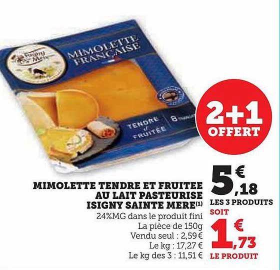 mimolette tendre et fruitée au lait pasteurisé isigny saint mère