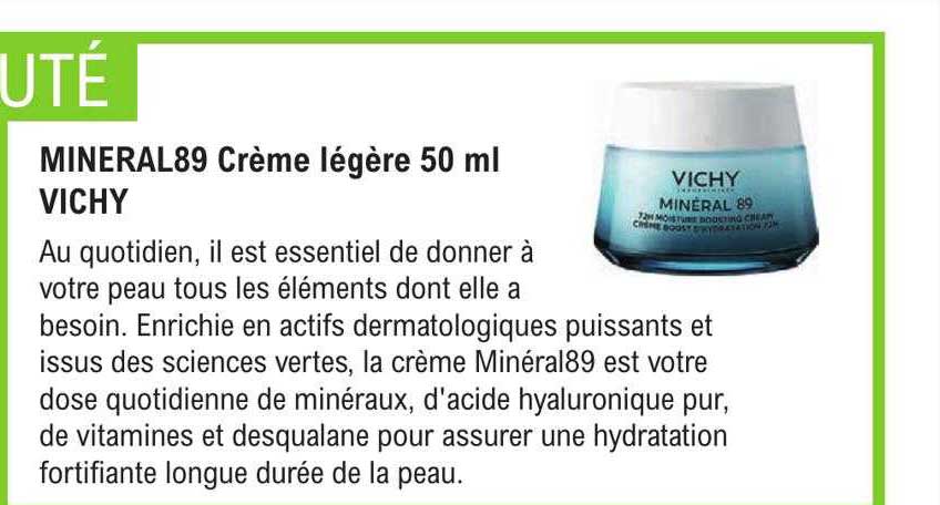 mineral89 crème légère 50ml vichy