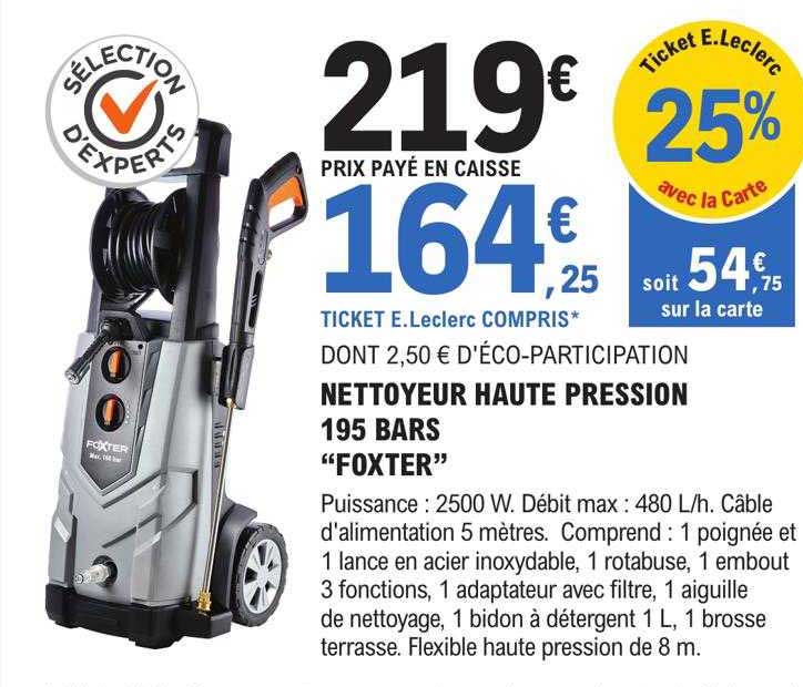 nettoyeur haute pression 195 bars "foxter"