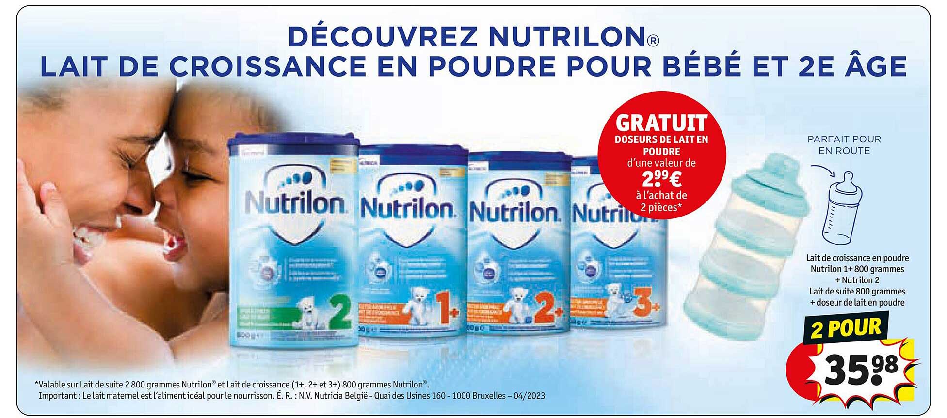 nutrilon lait de croissance en poudre pour bébé et 2e âge