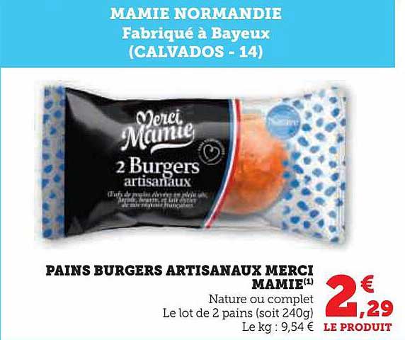 pains burgers artisanaux merci mamie