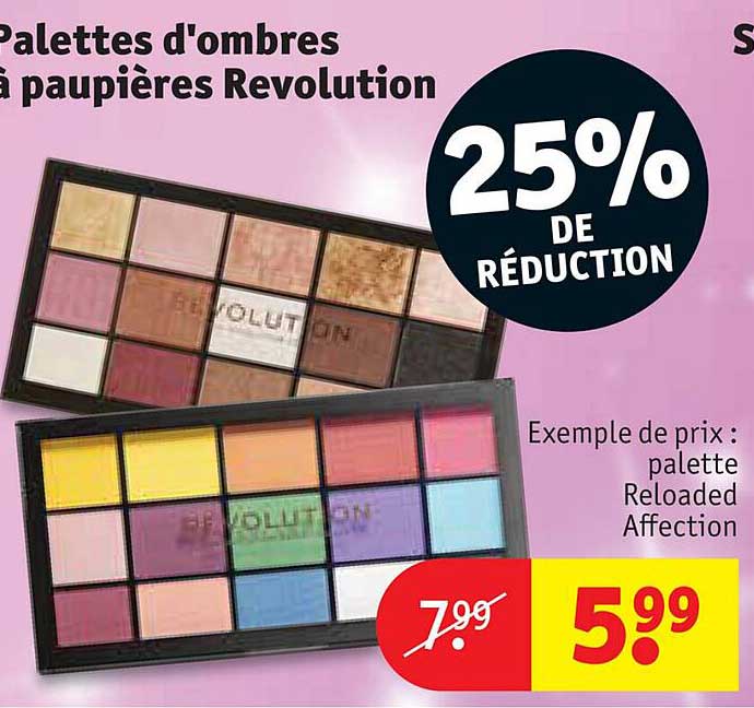 palettes d'ombres à paupières révolution