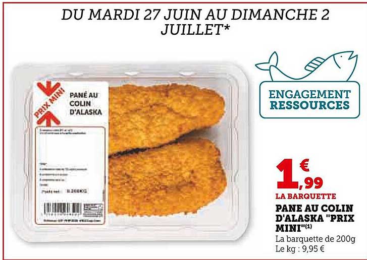 pané au colin d'alaska "prix mini"