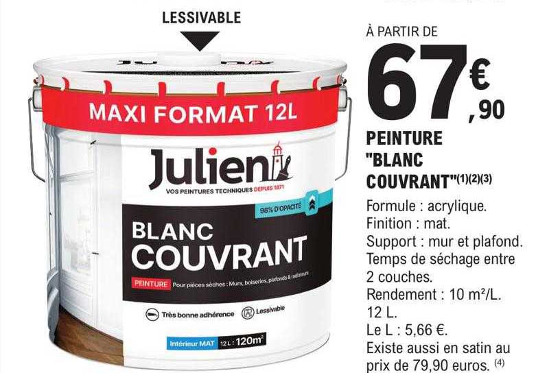 peinture "blanc couvrant" julien