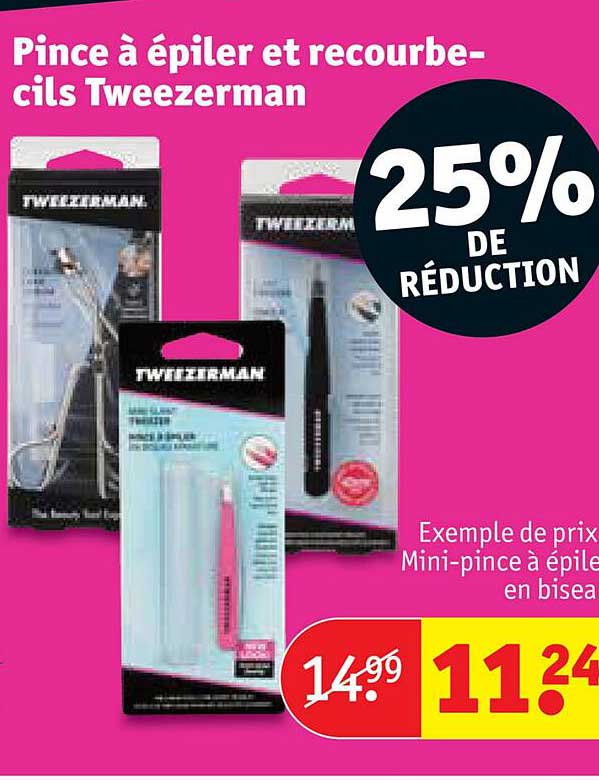pince à épiler et recourbe-cils tweezerman