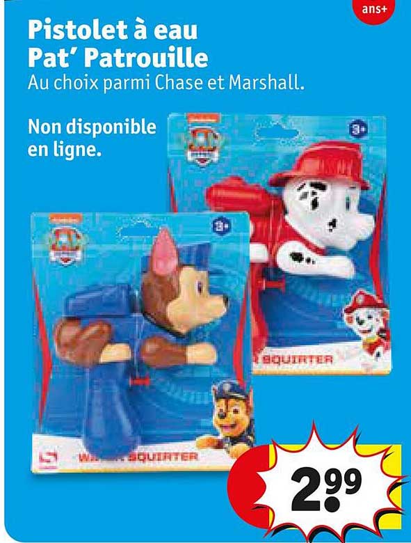 pistolet à eau pat' patrouille