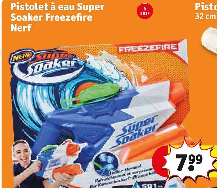 pistolet à eau super soaker freezefire nerf