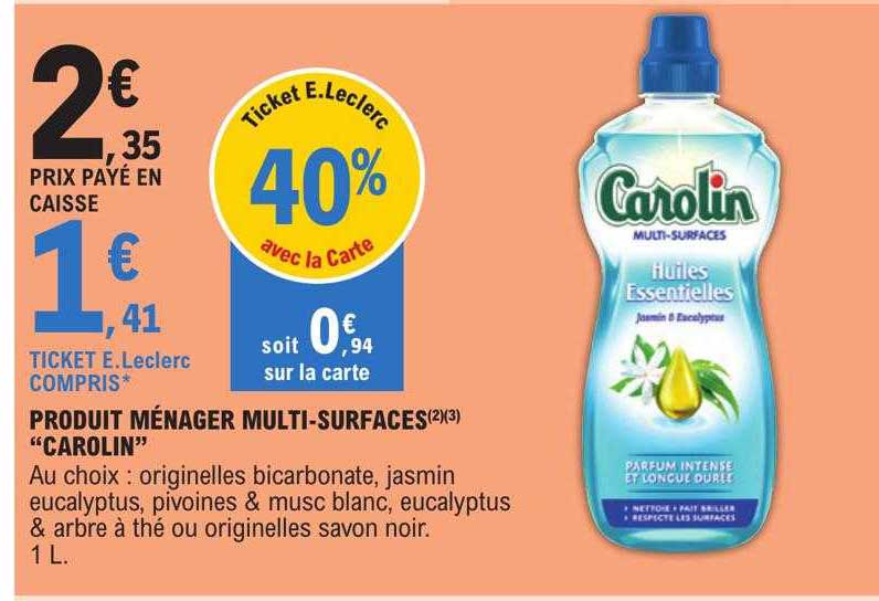 Produit Ménager Multi-surfaces "carolin"