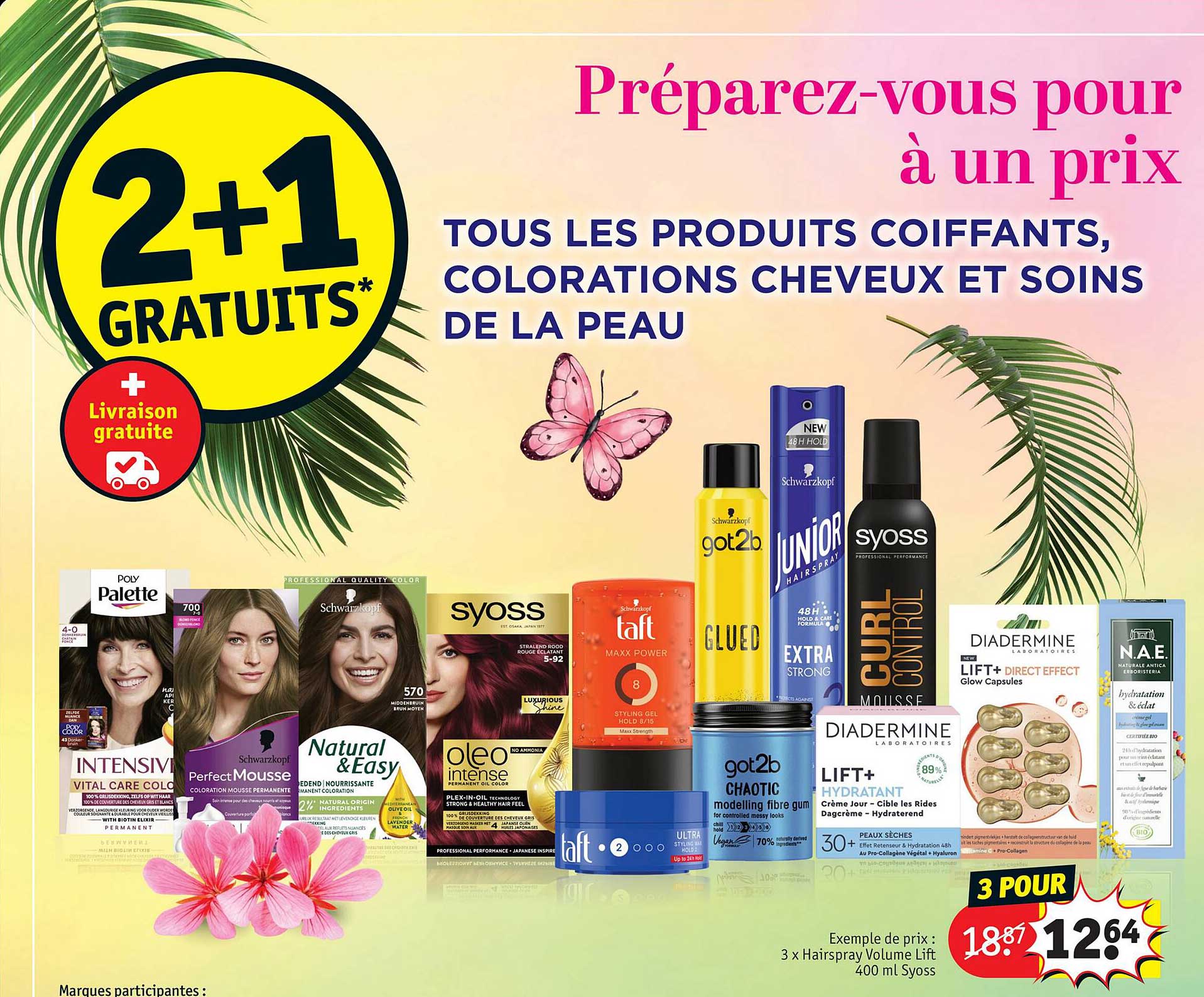 produits coiffants colorations cheveux et soins de la peau
