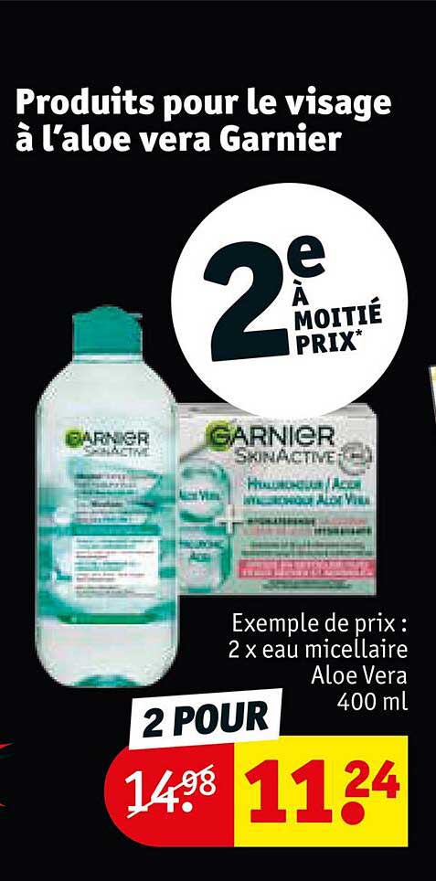 produits pour le visage à l'aloe vera garnier