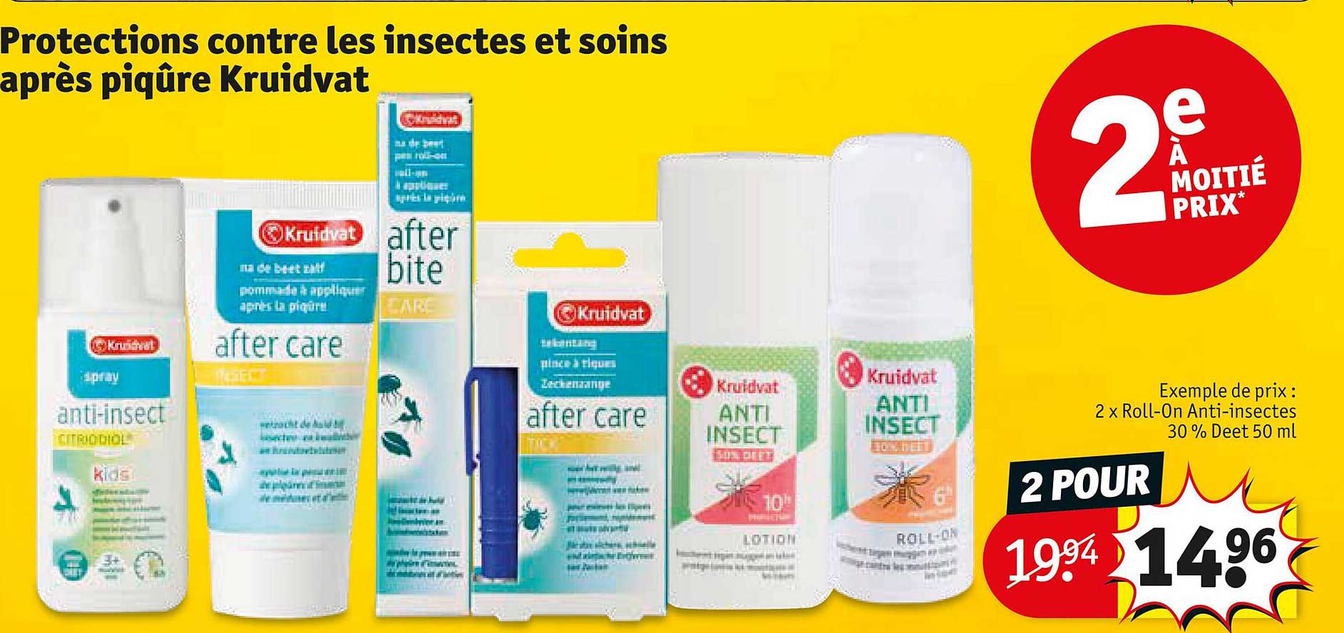 protections contre les insectes et soins après piqûre kruidvat