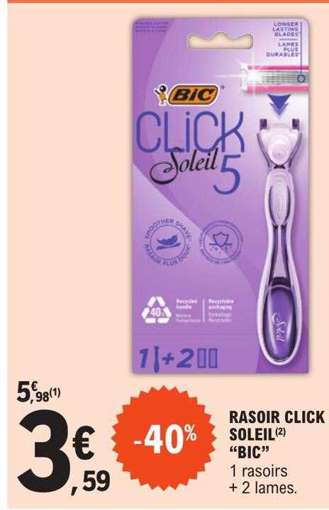 rasoir click soleil "bic"