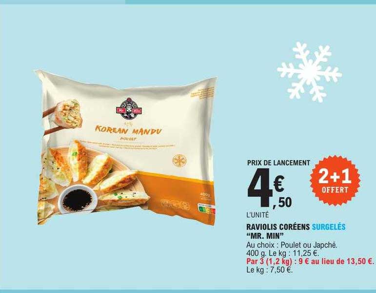 raviolis coréens surgelés "mr. min"